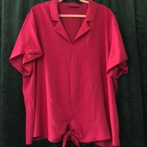 Hot pink boxy blouse